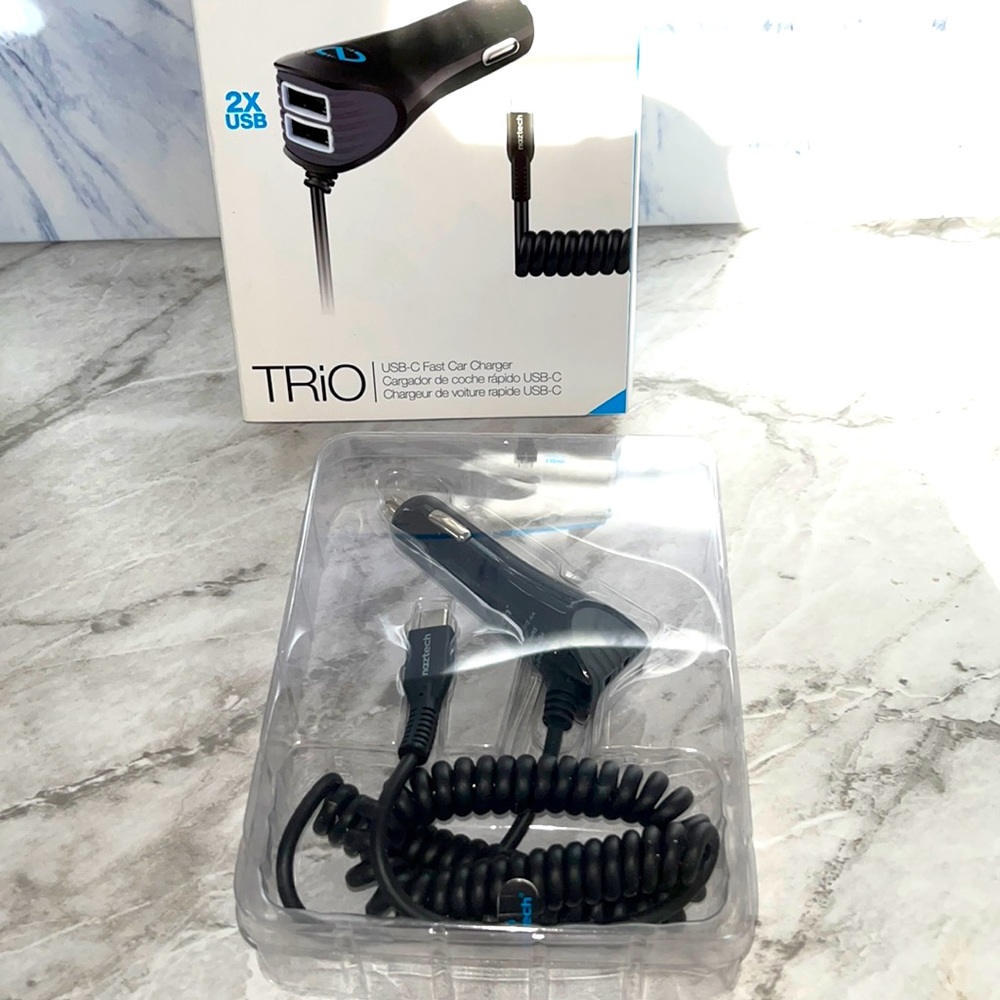 NEW Naztech trio USB-C fast car charger